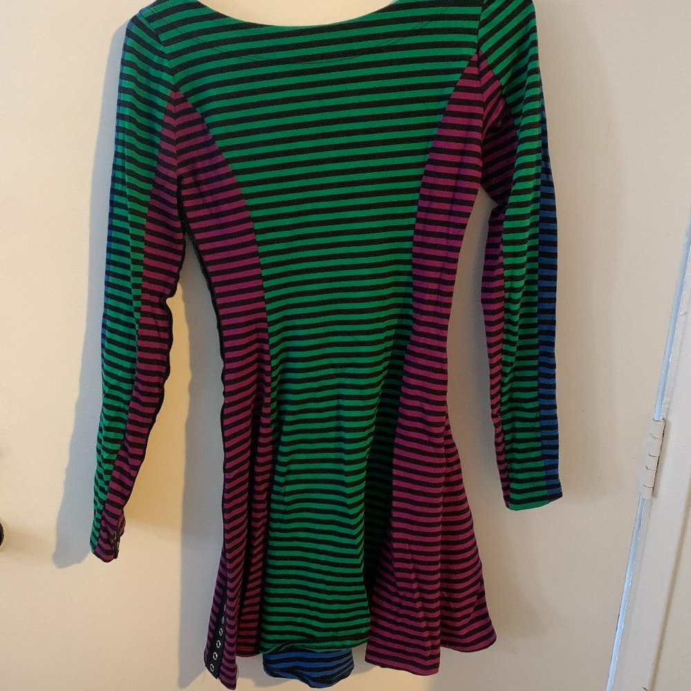 Betsey Johnson Striped Skater Dress